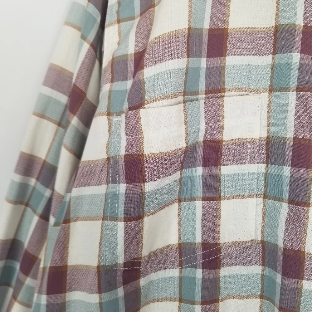 Carhartt Plaid Button‎ Down Front Shirt XXL 100% Cotton